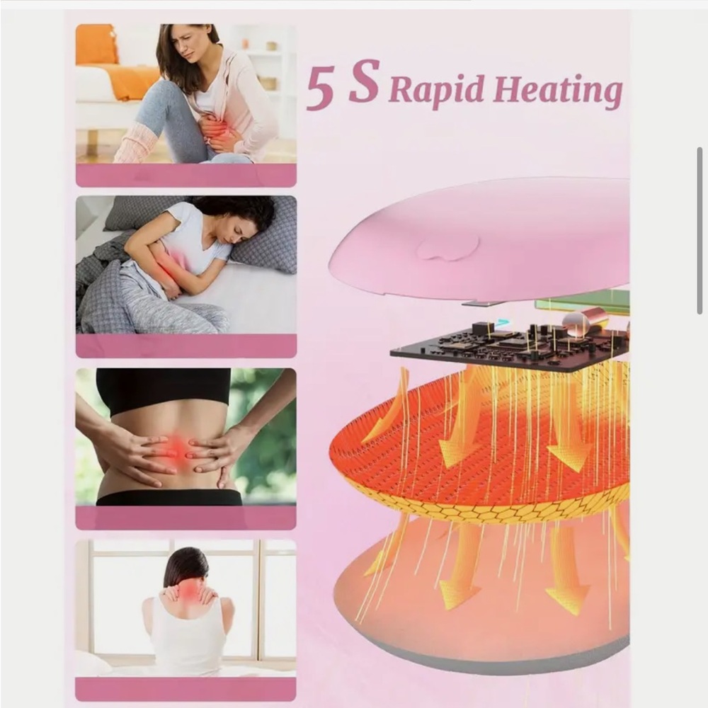 Pink Portable Heating Pad - Picture 3 of 7